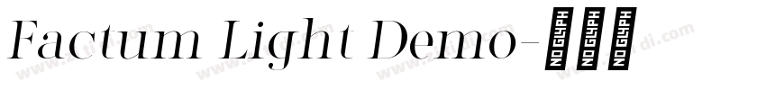 Factum Light Demo字体转换